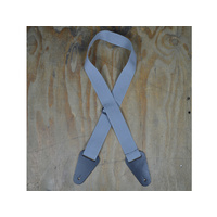 COLONIAL LEATHER Grey Webbing With Heavy Duty Leather Ends Guitar Strap