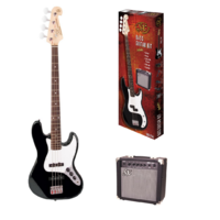 SX JB Bass Guitar Pack Black