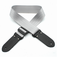 DSL Seatbelt Silver Guitar Strap