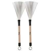 STAGG Wire Brush Retractable with Wood Handle SBRU20-WM