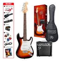 SX Electric 3/4 Guitar Pack Sunburst