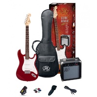 SX Electric Guitar Pack Candy Apple Red