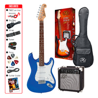 SX Electric Guitar Pack Electric Blue