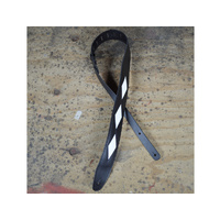 COLONIAL LEATHER Diamond Pattern Leather Inlay Strap