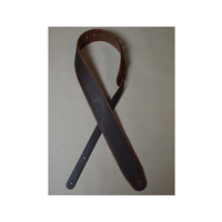 COLONIAL LEATHER 2.5" Padded Upholstery Leather Guitar Strap Brown & Tan