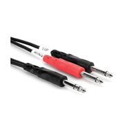 HOSA TECHNOLOGY 1/4 in TRS to Dual 1/4 in TS Insert Cable (1m)