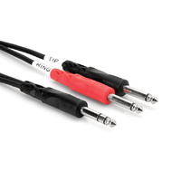 HOSA TECHNOLOGY 1/4 in TRS to Dual 1/4 in TS Insert Cable (3m)