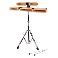 MANO PERCUSSION 5pc Temple Woodblock Set w/Stand