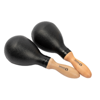 MANO PERCUSSION Black Plastic Maracas Pair UE110B