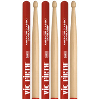 VIC FIRTH 5A GRIP Hickory Wood Tip Sticks