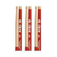 VIC FIRTH 5B GRIP Hickory Nylon Tip Sticks