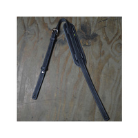 COLONIAL LEATHER Vintage Style Guitar Strap, Topgrain Leather, Upholstery Back, Black & Grey