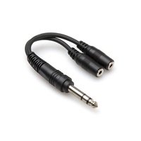 HOSA TECHNOLOGY 1/4 inch TRS to Dual Stereo 3.5mm Female Headphone Interconnect Y Cable