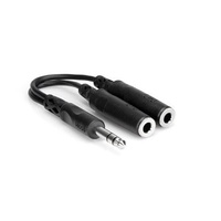 HOSA TECHNOLOGY 1/4 inch TRS Male to Dual 1/4 inch TRS Female Headphone Interconnect Y Cable