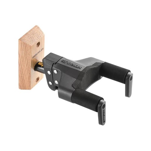 HERCULES Auto Grab Guitar Wall Hanger Wood Base GSP38WBPLUS