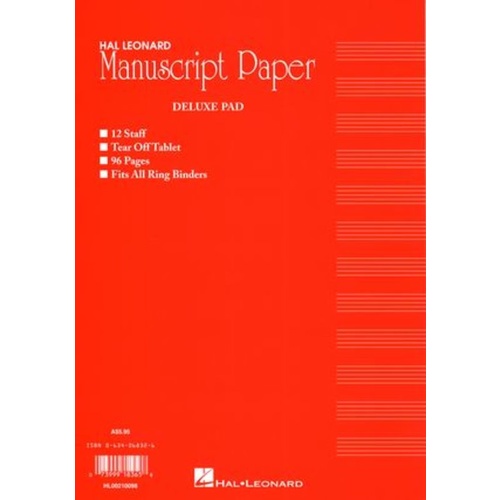 Deluxe Manuscript Pad 96 Pages (Red Cover) Australian