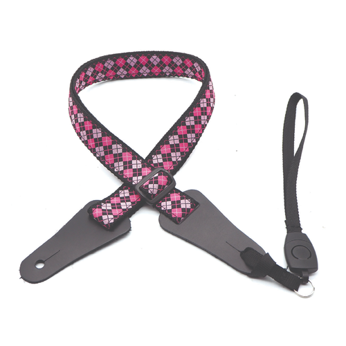 DSL Ukulele Weaving 25UKPOLY-JK-PINK Ukulele Strap