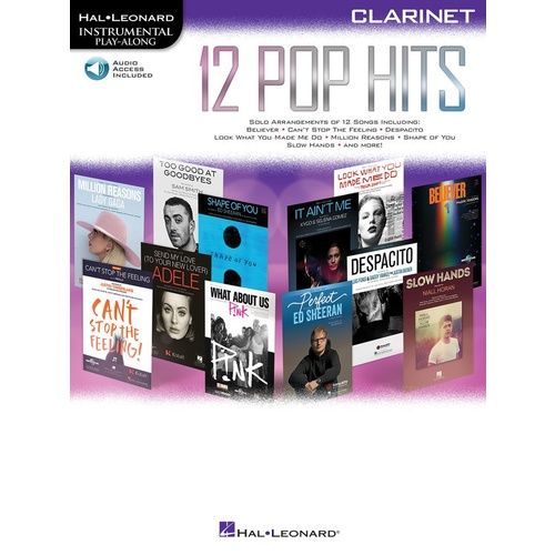 12 Pop Hits for Clarinet