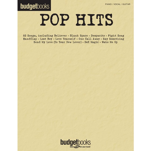 Budget Books - Pop Hits - PVG