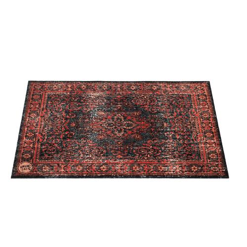 DRUMnBASE VP130 Black Red Stage Mat Rug
