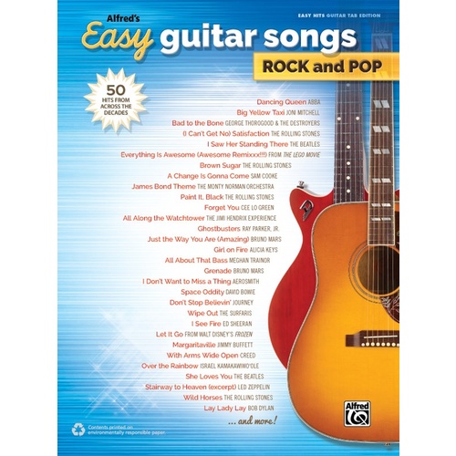 Alfred's Easy Guitar Songs: Rock and Pop