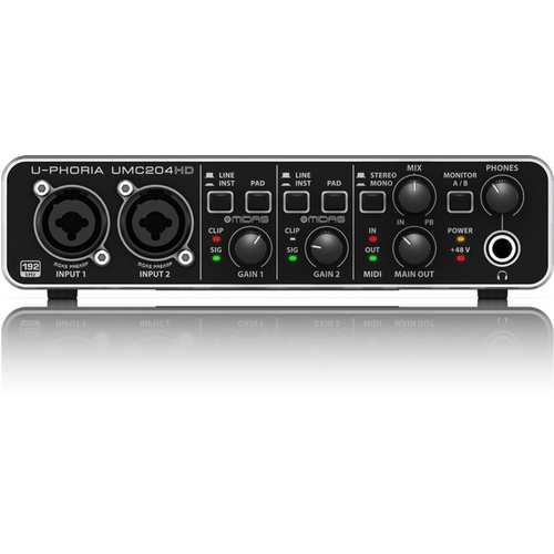 BEHRINGER U-Phoria UMC204HD 2 Channel USB Audio Interface