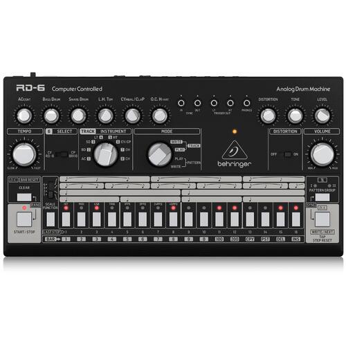 BEHRINGER RD6-BK Black Analog Drum Machine