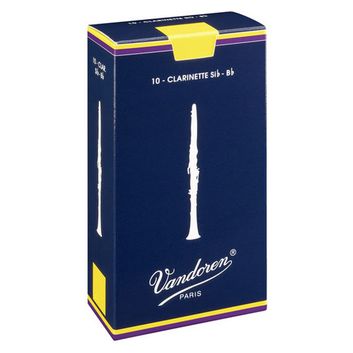 VANDOREN Traditional Bb Clarinet Reeds - 10 Pack