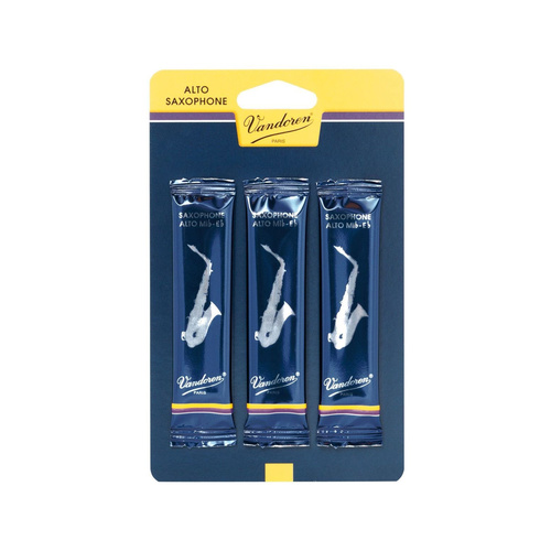 VANDOREN Traditional Alto Saxophone Reeds - 3 Pack