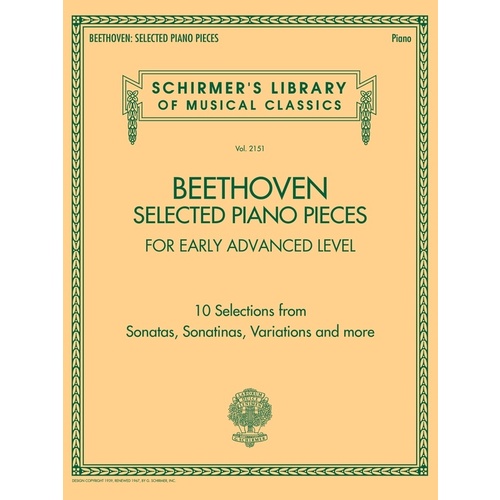 Beethoven - Selected Piano Pieces