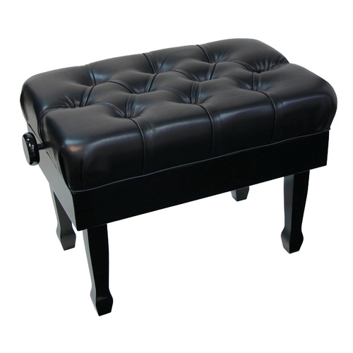 Piano Bench - Adjustable Padded Concert Style - Black