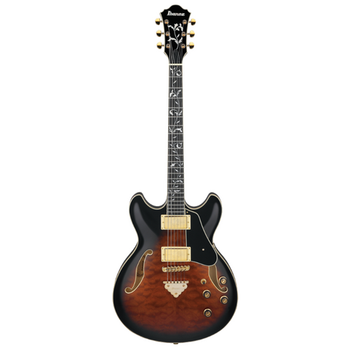 IBANEZ AS93QMSP Dark Brown Sunburst Artcore Semi-Hollowbody Electric Guitar
