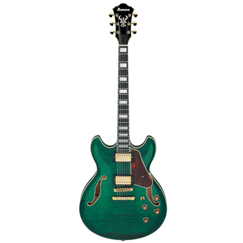 IBANEZ AS93FM Transparent Green Moss Artcore Semi-Hollowbody Electric Guitar
