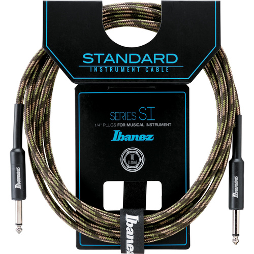 IBANEZ SI10 10ft Guitar Cable - Camo CGR Woven