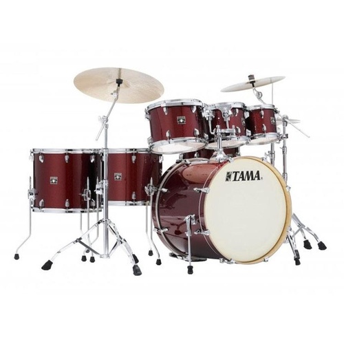 TAMA Superstar Classic 7 Pce Dark Red Sparkle Drum Kit CK72SDRP