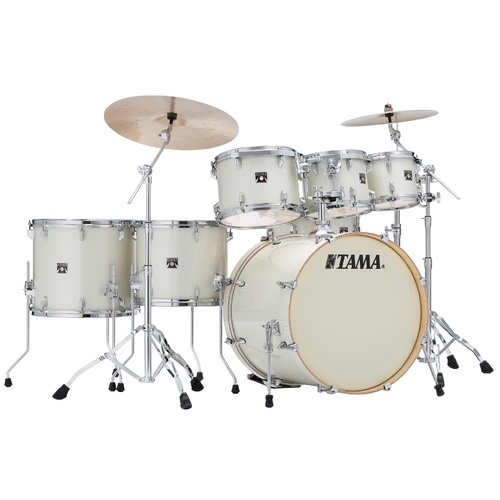 TAMA Superstar Classic 7 Pce Vintage White Sparkle Drum Kit CK72SVWS
