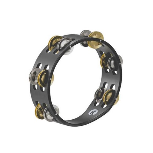 MEINL 8 Inch Compact Tambourine w/Brass-Steel Jingles CTA2M-BK