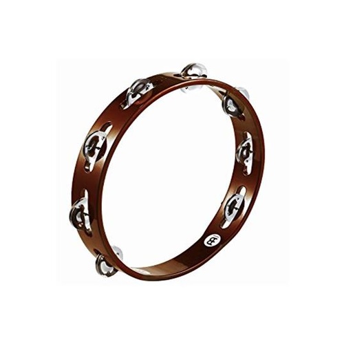 MEINL 10 Inch Wood Tambourine 1 Row w/Steel Jingles TA1AB
