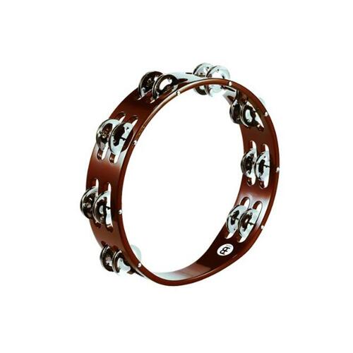 MEINL 10 Inch Wood Tambourine 2 Row w/Steel Jingles TA2AB