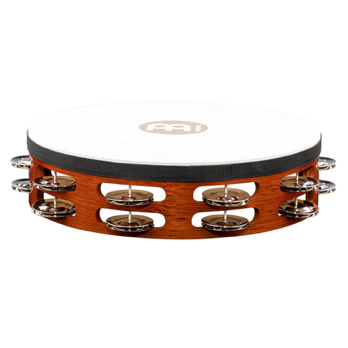 MEINL Headed Wood 10 Inch Tambourine w/Steel Jingles TAH2AB
