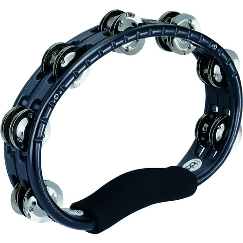 MEINL Handheld Tambourine Black ABS w/Steel Jingles TMT1BK