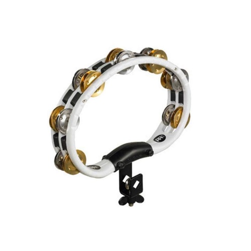 MEINL ABS Mountable Tambourine White w/Dual Jingles TMT2M-WH