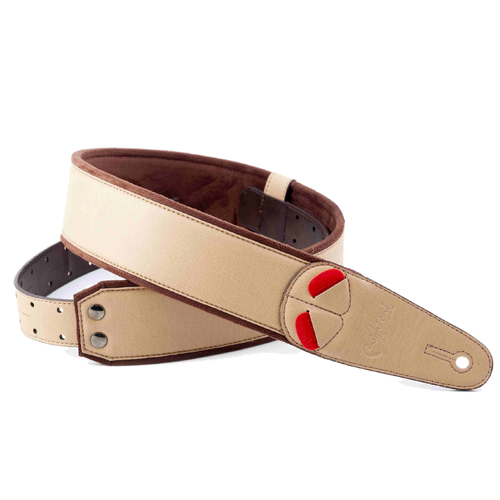 RIGHT ON Mojo Charm-60 Beige Guitar Strap