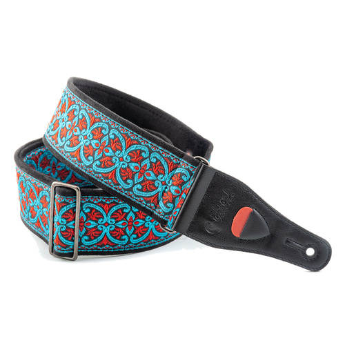 RIGHT ON Standard Plus Fillmore II Blue Guitar Strap