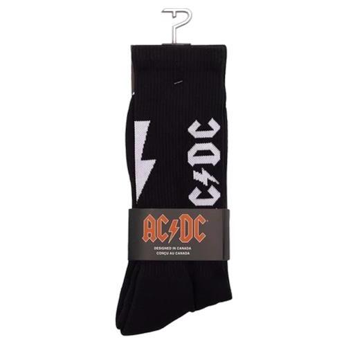 PERRIS Crew Socks ACDC Lightning Strikes Black