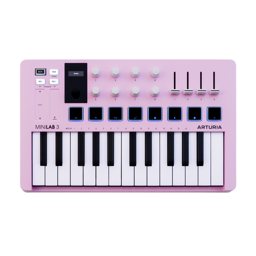 ARTURIA MiniLab MK3 25 Key USB MIDI Controller - Rose Quartz