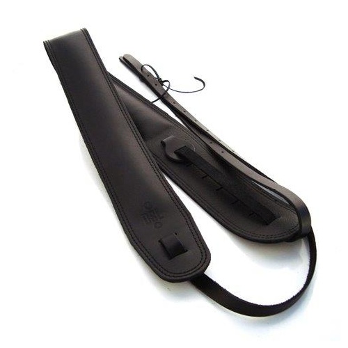 DSL Black/Black Leather Saddle Banjo Strap