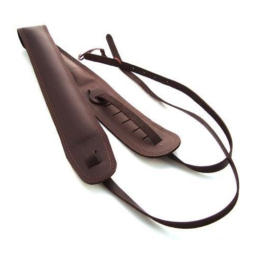 DSL Brown/Brown Leather Saddle Banjo Strap