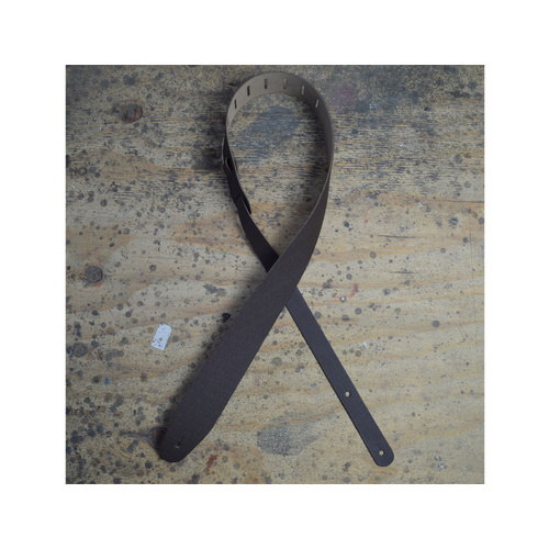 COLONIAL LEATHER Brown 2.5" Leather Guitar Strap
