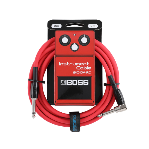 BOSS Bic Color 10ft Instrument Cable BIC-10A-RD Red